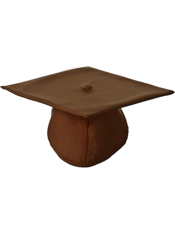 Academic Cap (Brown, Matte Finish) - Unisex - One Size