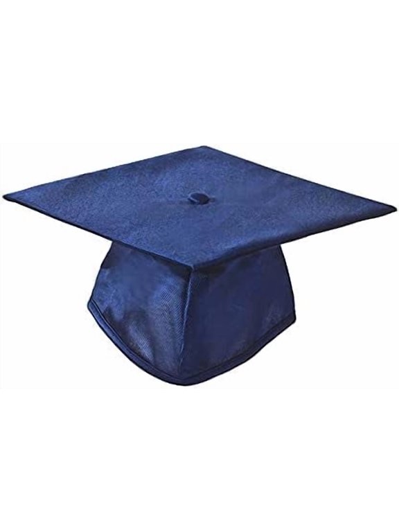 Academic Cap (Navy Blue, Shiny Finish)