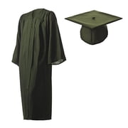 Academic Graduation Cap and Gown Matte Forest Green Size 27 33-35