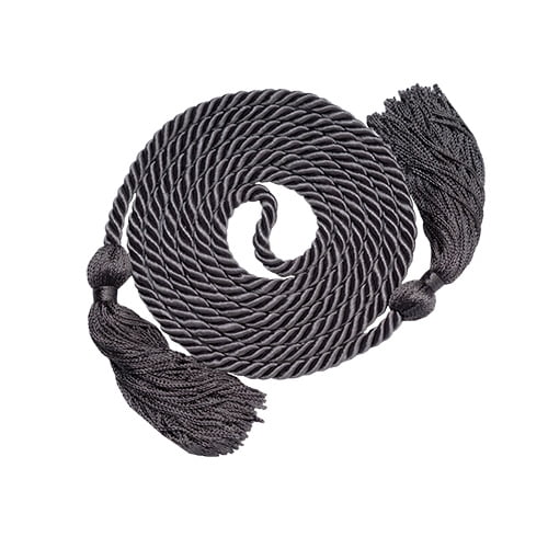 Honors Graduation Academic Honor Cord (Charcoal Gray) - pack of 10