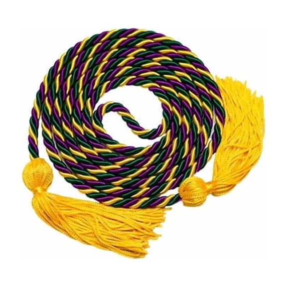 Honors Graduation Academic Honor Cord (Gold/Green/Purple)