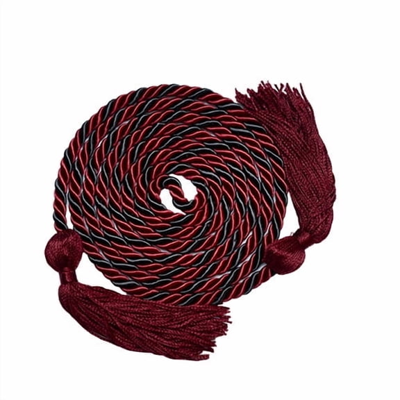 Honors Graduation Academic Honor Cord |(Maroon/Black Blocked)
