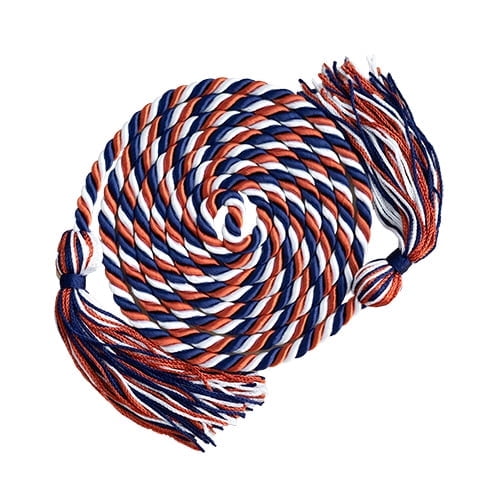 Honors Graduation Academic Honor Cord (Navy Blue/Rust/White)