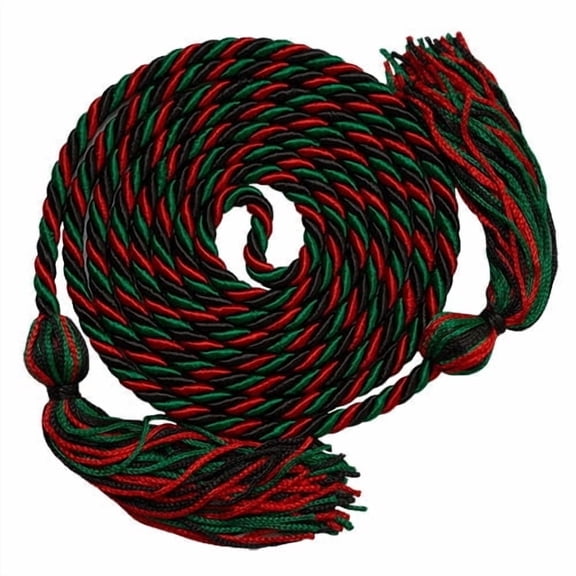 Honors Graduation Academic Honor Cord (Red/Black/Green)