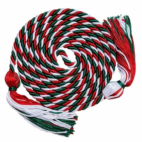 Honors Graduation Academic Honor Cord (Red/Green/White)