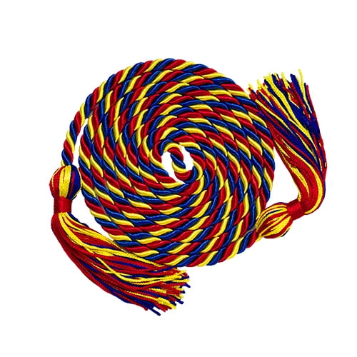 Honors Graduation Academic Honor Cord (Red/Yellow/Royal Blue)