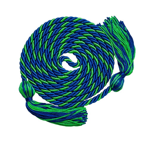 Honors Graduation Academic Honor Cord |(Royal Blue/Kelly Green)