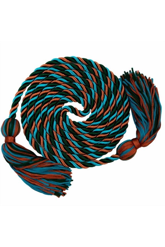 Academic Honor Cord (Rust/Forest Green/Teal)