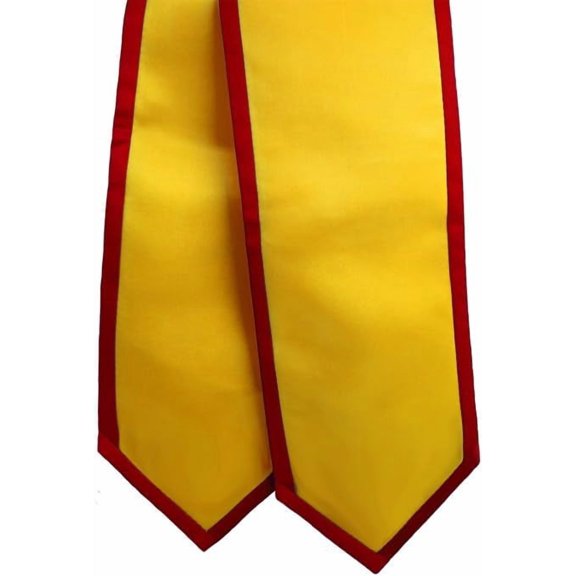 Honors Graduation Academic Stoles/Sashes with Classic End and Trim (Gold w/Maroon Trim) - Ages 6-40