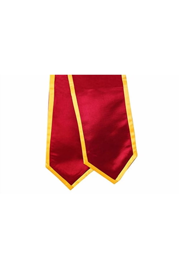Academic 72" Classic End Honor Stoles/Sahes (Maroon w/Gold Trim)