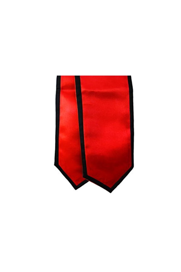 Academic Stoles/Sashes with Classic End and Trim (Red w/Black Trim)