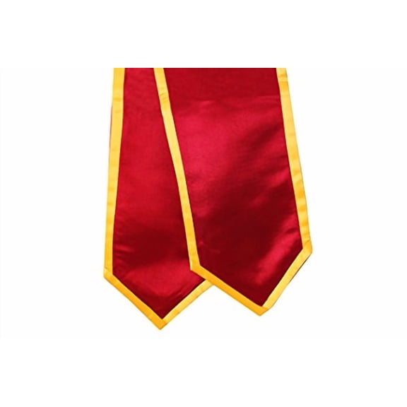 Honors Graduation Academic Stoles/Sashes with Classic End and Trim (Red w/Gold Trim)