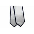 thumbnail image 1 of Honors Graduation Academic Stoles/Sashes with Classic End and Trim (White w/Navy Blue Trim), 1 of 2