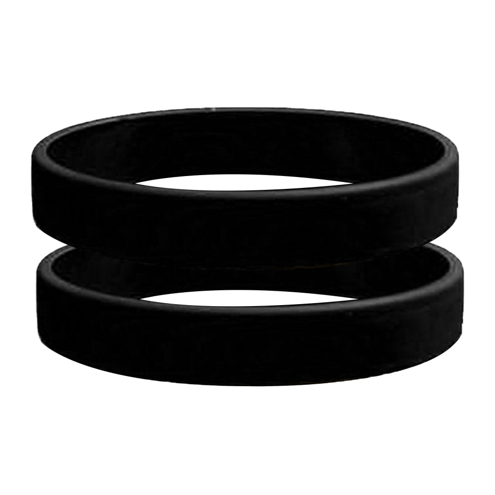 Honrane 2Pcs Fashion Silicone Wristbands Wrist Bands Solid Color Sports Design Bracelets Walmart