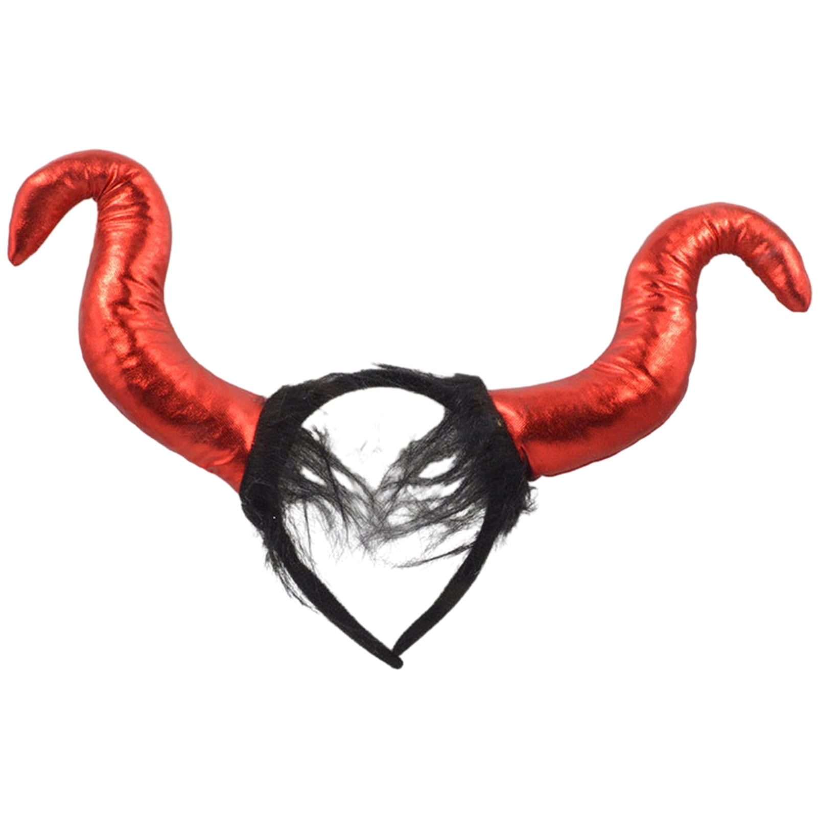 Honrane Black Horn Headband Halloween Headband with Devil Horns Spooky