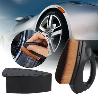 NQEUEPN 2pcs Auto Tire Dressing Brush, High Density Shine Brush Bristles  Tire Applicator Brush Portable Car Tire Wash Brush with Handle Auto  Detailing