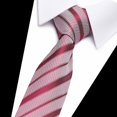 thumbnail image 1 of Honrane Business Tie Adjustable Firm Stitching Embroidery Lightweight Groom Tie Decorative Striped Wedding Tie Party Tie 2023 New, 1 of 2