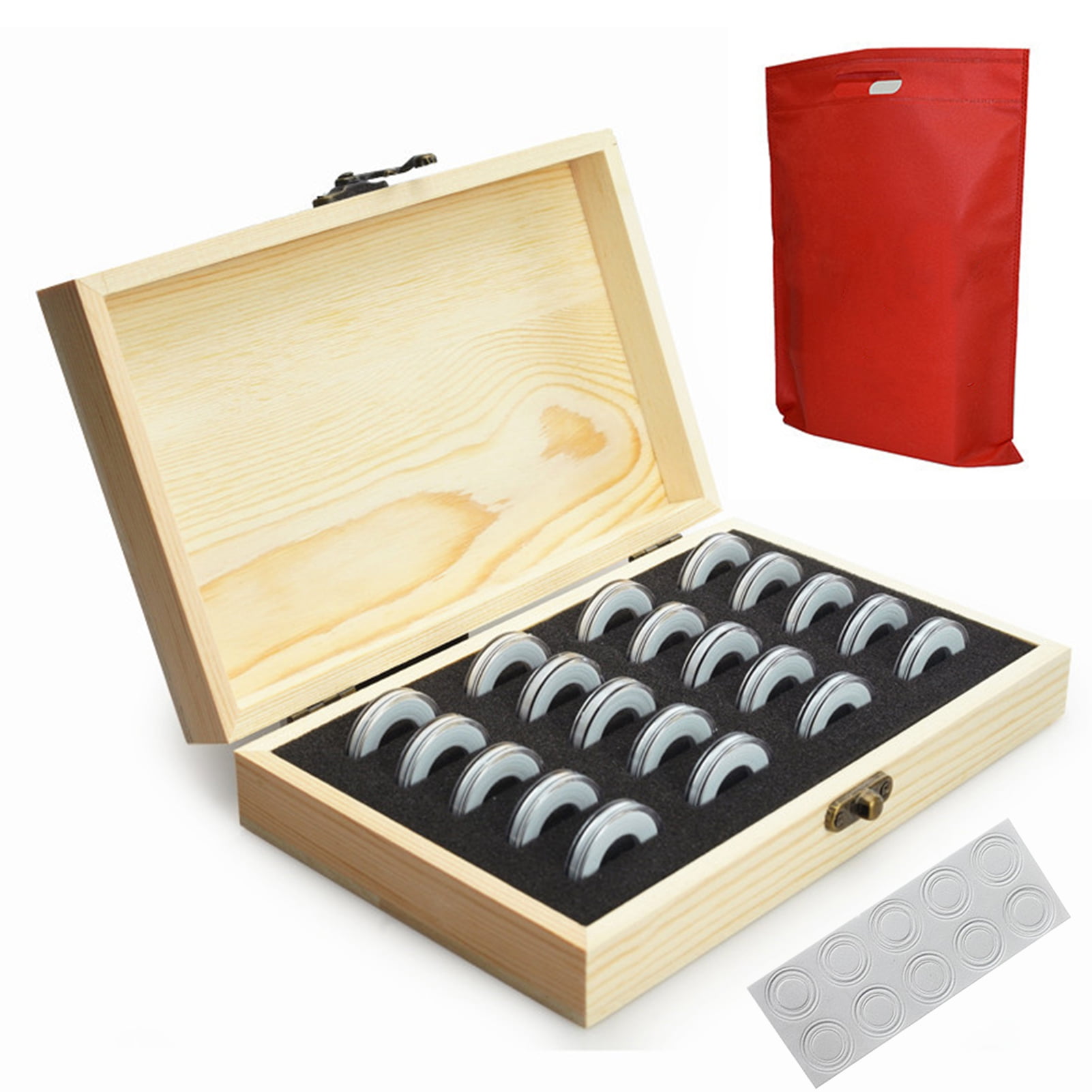 Honrane Coin Collection Box Coin Display Case Coin Collection Storage