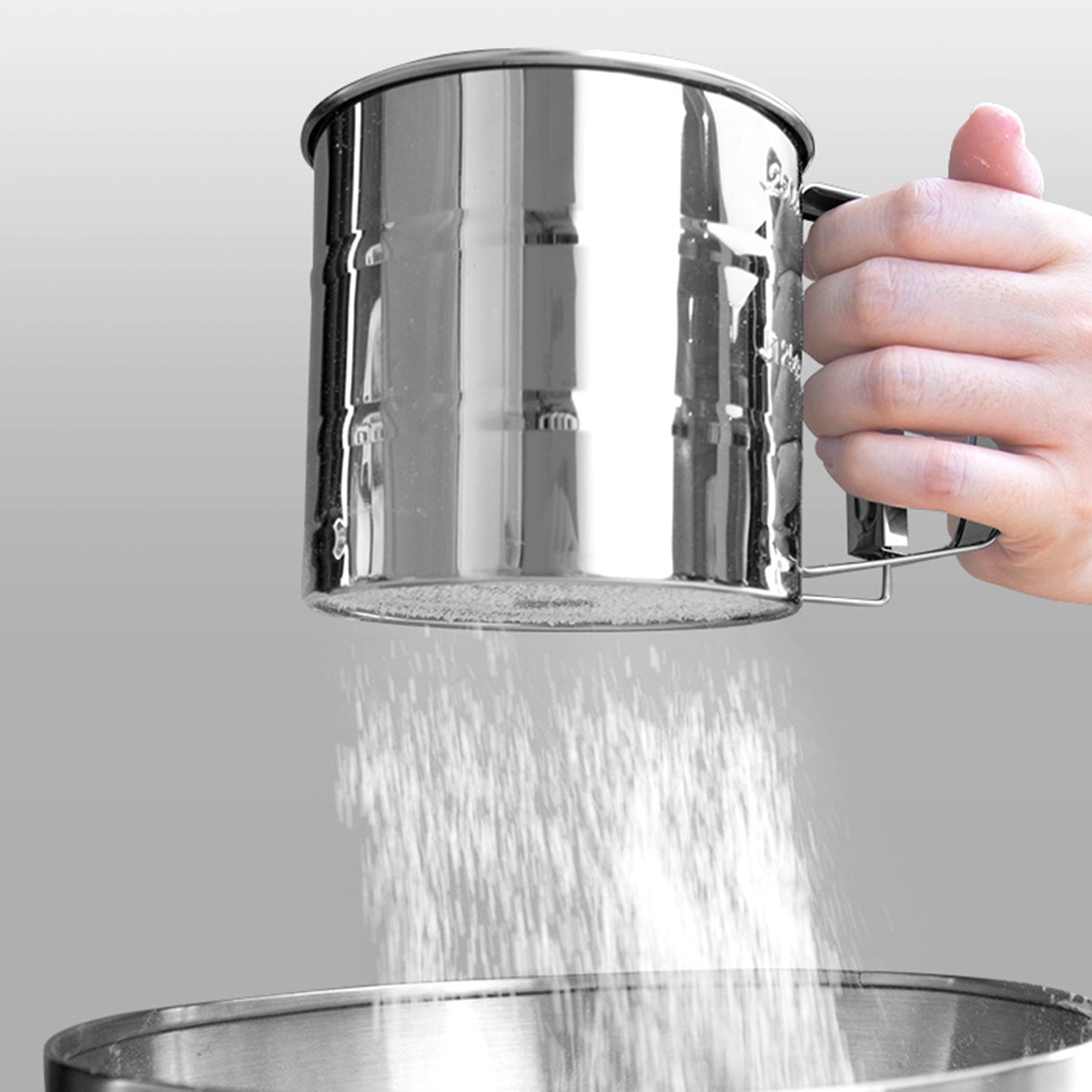 Honrane DoubleLayer Baking Flour Sifter, Fine Mesh Powder Sugar Shaker