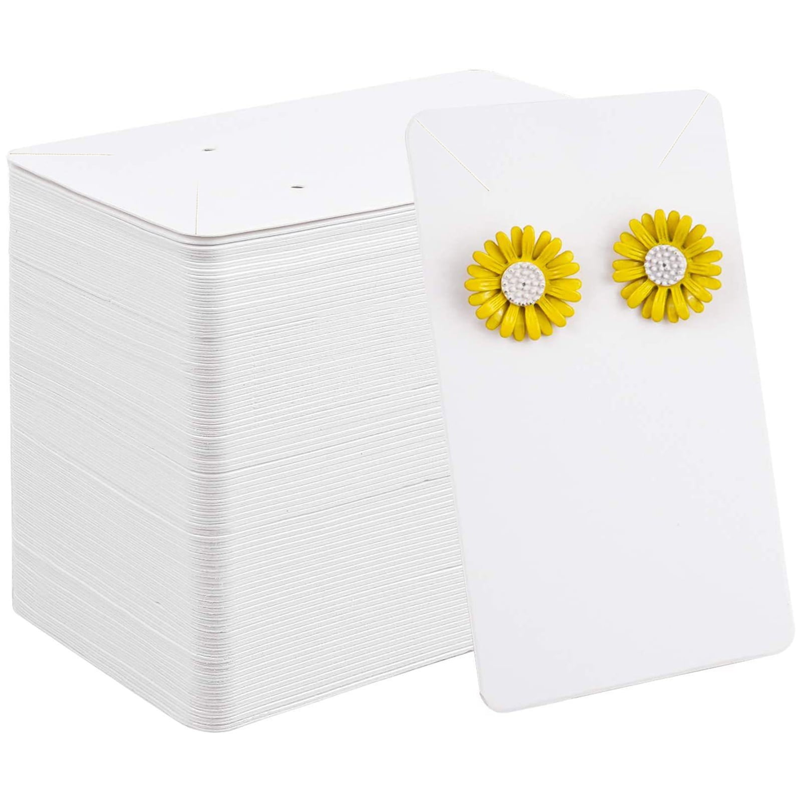  ABOOFAN 500 Pcs Ornament Card Necklace Cards for Selling  Jewelry Small Business Supplies Bracelet Display Cards Necklace Packaging  Cards Dangle Earring Cards White Elevator Pvc Earrings : Office Products