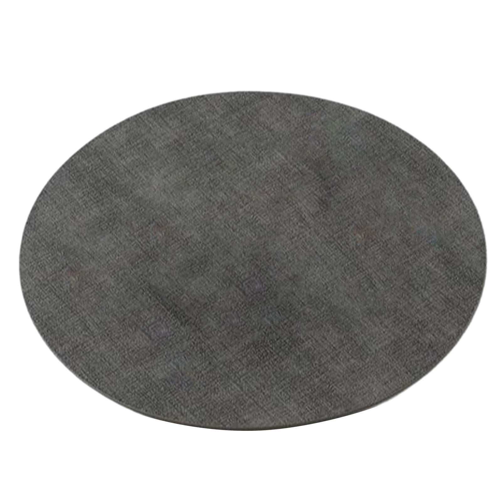 Honrane Faux Leather Placemat Round Placemat Solid Color Faux Leather