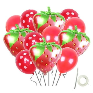 Sweet Strawberry Themed Party Decorations for Girls Birthday Baby Shower  Party Supplies with Strawberry Foil Balloons Red Pink Latex Balloons Arch  Set