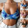 thumbnail image 1 of Honrane Lady Brassiere No Wire Wild Support Breast Camouflage Print Pullover Breathable Spaghetti Strap Plus Size Women Sports Bra for Home, 1 of 8
