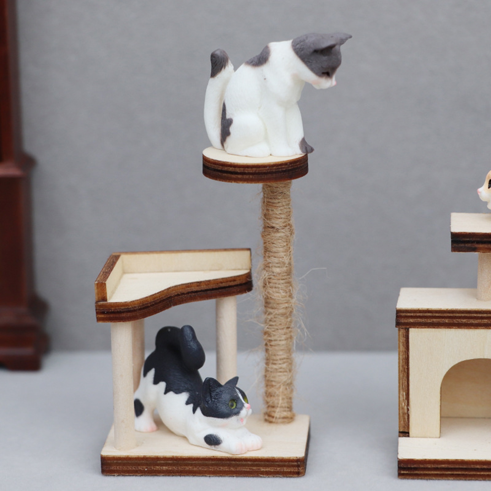 Mini Cat Picture Frame Honrane Mini Cat Furniture for house house Cat Climbing Frame 1 12 ...