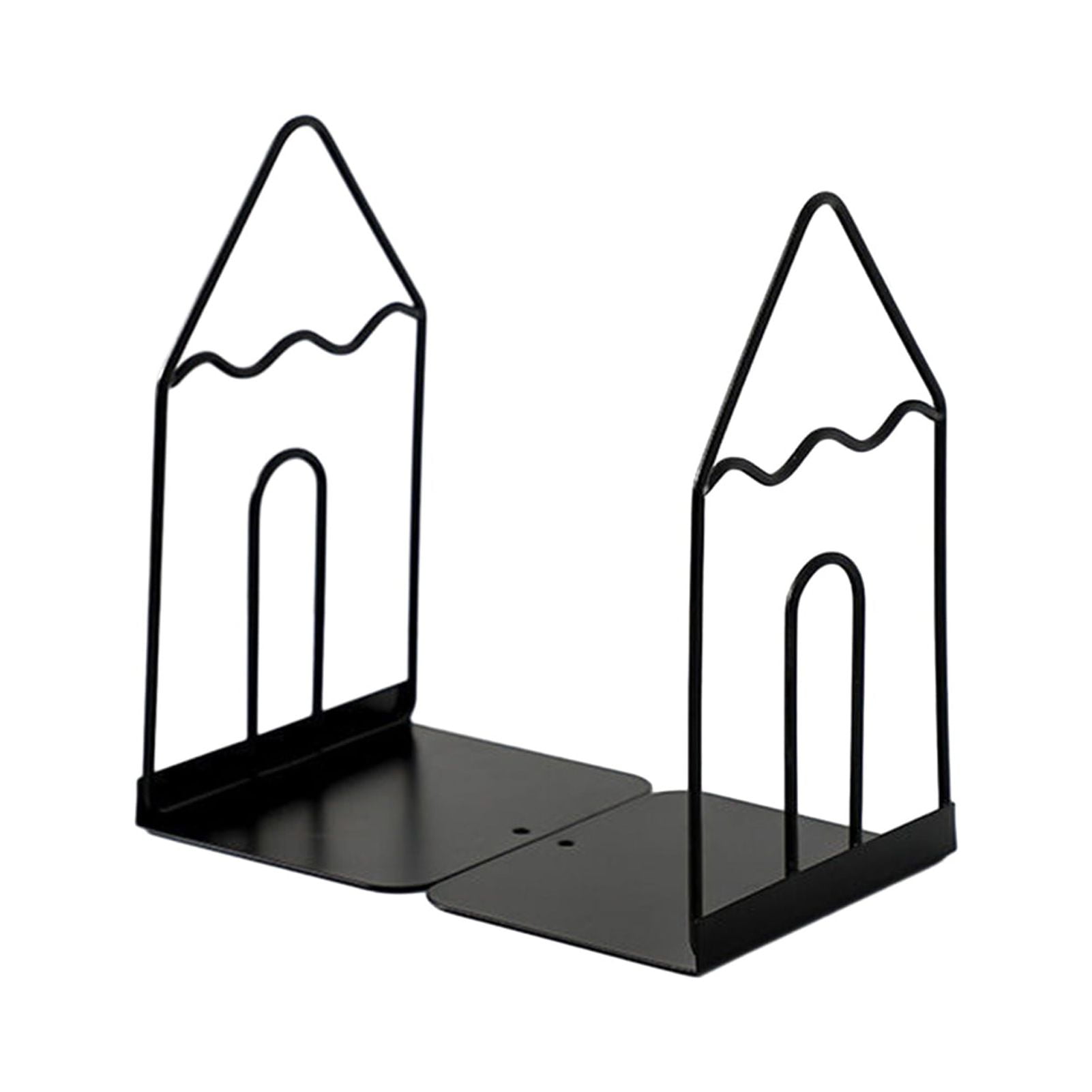 Honrane Nondeformable Book Stand Book Stand 1 Pair Hollow Metal Book