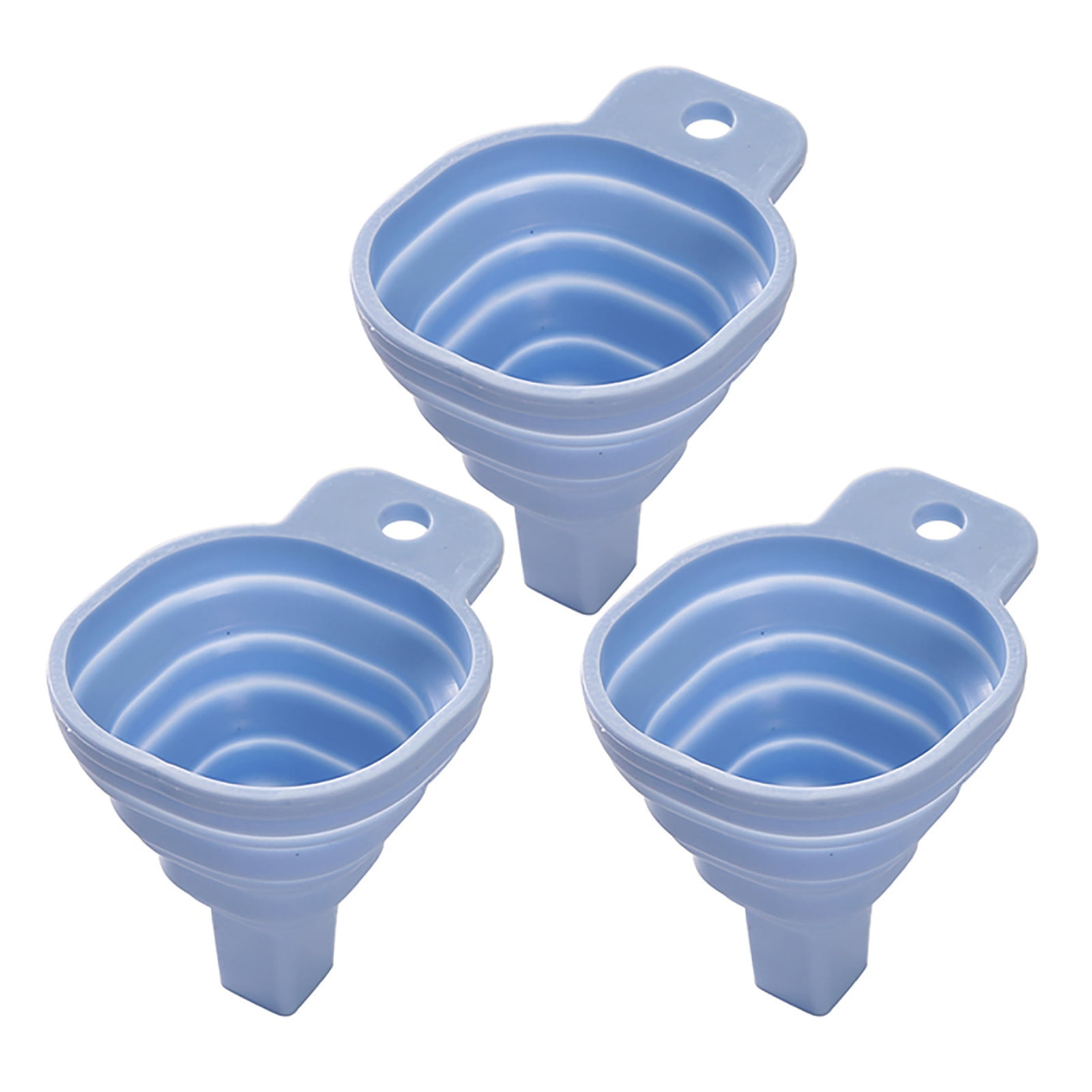 Honrane Splashing Prevention Funnel 3pack Foldable Funnel Set Flexible