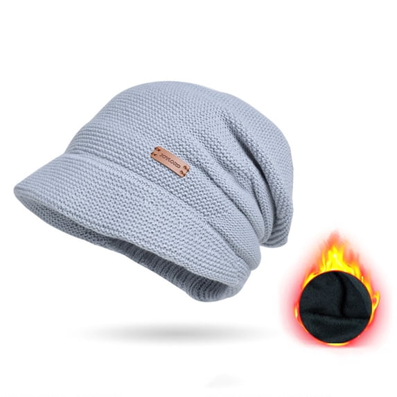 Honrane Women Soft Brim Beret Women Warm Winter Hat Women Winter Hat Wide Short Brim Elastic Solid Color Soft Warm Thick Plush Resistant Anti-slip Winter