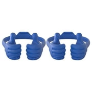Honsky XL Thumbs-up Stand Holder,Tablet Stand Cradle for Desk Desktop Funny Ideas Gadgets Gifts – Universal Adjustable Flexible,2 Pack - Blue