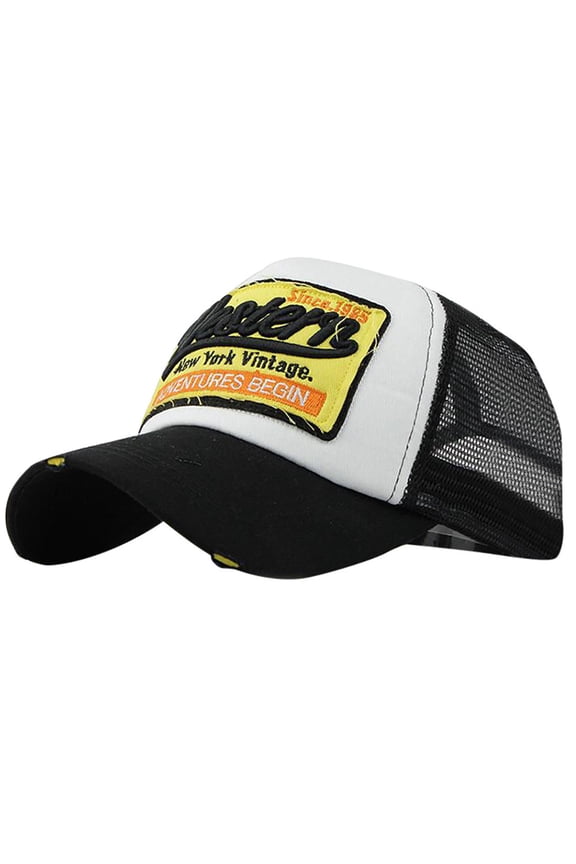 Baseball Cap On Sale, Embroidered Summer Hat Mesh Hat Men's And Women's Casual Hat Hip-Hop Baseball Cap Classic Dad Hat Black