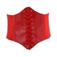 thumbnail image 1 of Hontri Belt in Sale, Lace up Wasp Corset Belt Women's Elastic Waistband Tie-Up Vintage Wide Waistband Elvin Halloween Witch Costume Corset Fashion Belts for Jeans Pants Red, 1 of 5