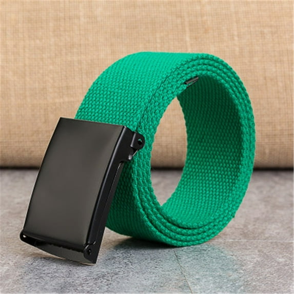 Hontri Belt in Clearance, Fashion Belt Buckle Women Nylon Belt Fans Automatic Men Canvas Belt, Unisex Green One Size