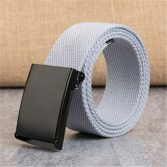 Hontri Belt in Clearance, Fashion Belt Buckle Women Nylon Belt Fans Automatic Men Canvas Belt, Unisex Grey One Size