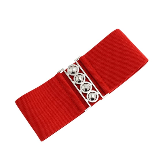 Hontri Belt in Sale, Elastic Waistband with Loose Fit Waist Closure and Trim Belts for Women Red