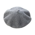 thumbnail image 1 of Hontri Beret Women's Autumn And Winter Fashion New Casual Wool Knitted Beret Black Beret Grey, 1 of 3