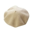 thumbnail image 1 of Hontri Beret Women's Autumn And Winter Fashion New Casual Wool Knitted Beret Black Beret Beige, 1 of 3