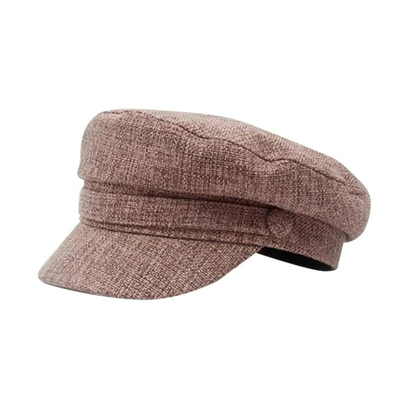 Hontri Berets Hats Women On Sale, Cotton Navy Hat Women's Multifunctional British Beret Pink