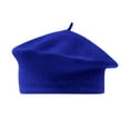 thumbnail image 1 of Hontri Black Beret Women Ladies Solid Color Imitation Wool Beret Bud Hat Painter Hat Hat French Classic Beret Blue 2, 1 of 3