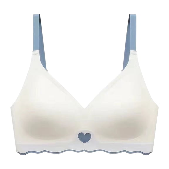 Hontri Bras for Women, Women Sexy Back Button Shaping Cup Adjustable Shoulder Strap Large Size Underwire Bra White S under $10
