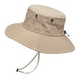 thumbnail image 1 of Hontri Bucket Hats in Clearance, Mens Summer Protection Breathable Fisherman Cap Foldable Bucket Hat, Male Beige One Size, 1 of 7