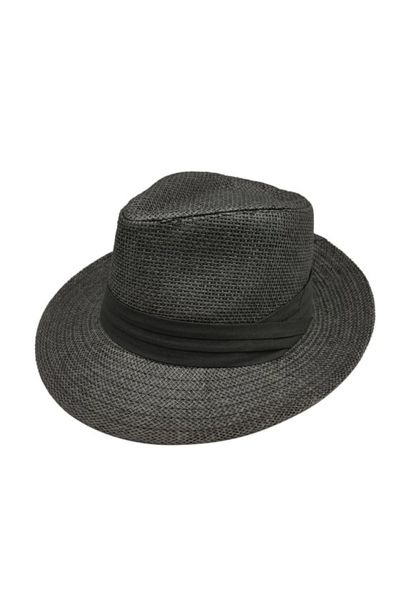 Bucket Hats in Sale, Unisex Men Women Panama Wide Brim Straw Hat Adult Jazz Straw Hat High Top Hat Sun Hat 1Pc Hat Black