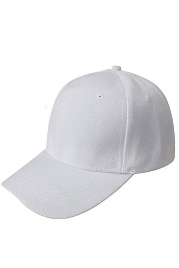 Canvas Baseball Cap Baseball Cap Blank Hat Solid Color Adjustable Hat White, Female White One Size
