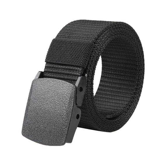 Hontri Canvas Belt in Clearance, Mens Adult Unisex Canvas Quick Release Buckle Outer Belt Men's Outdoor Training Belt, Male Black One Size