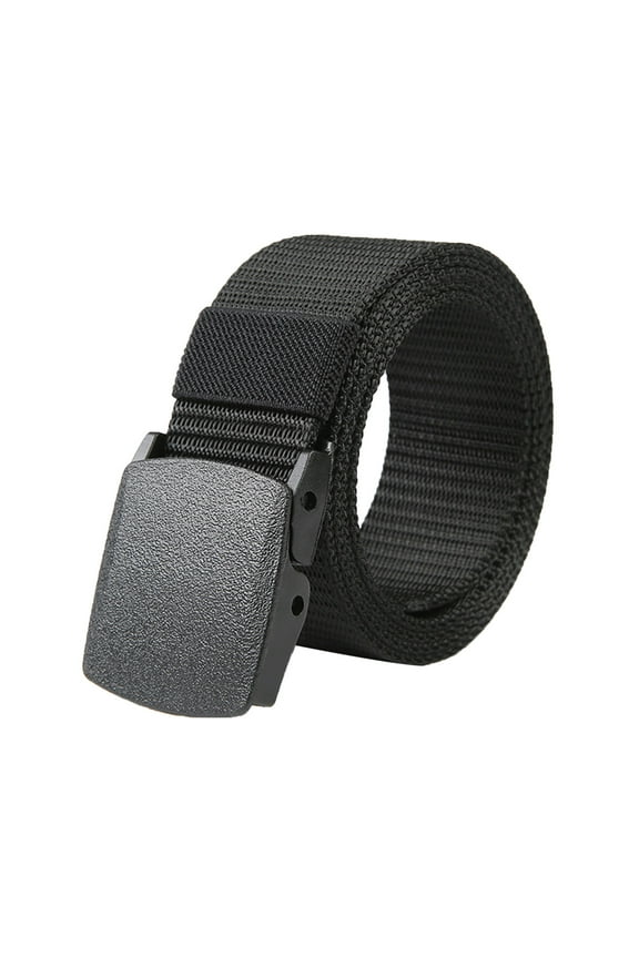 Canvas Belt in Clearance, Mens Adult Unisex Canvas Quick Release Buckle Outer Belt Men's Outdoor Training Belt, Male Black One Size