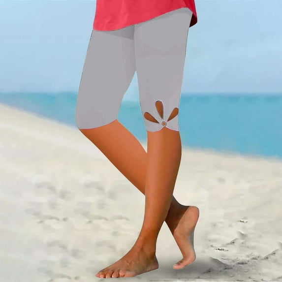 Hontri Capri Pants for Women Grey Womens Capri Pants