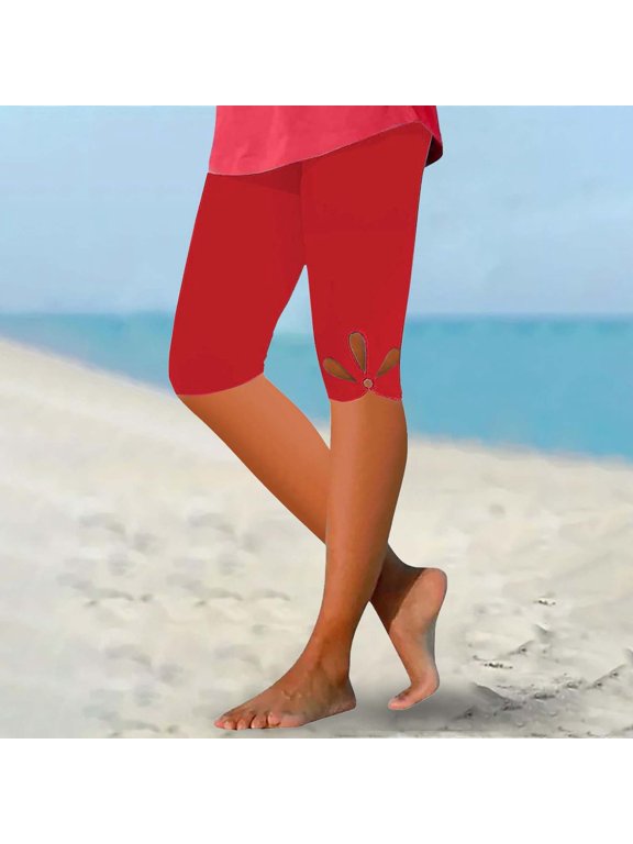 Capri Pants for Women Red Womens Capri Pants