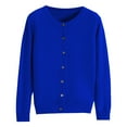 thumbnail image 1 of Hontri Cardigan Sweaters for Women, Women's Classic Button Down Long Sleeve V Neck Soft Knit Sweater Clearance Blue L, 1 of 7